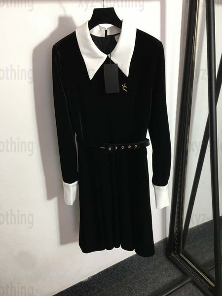 luxury high-end designer winter dress shirt womens shirts color-block lapel velvet long-sleeved dress summer vintage polo collar waist dr, Black;gray
luxury high-end designer winter dress shirt womens shirts color-block lapel velvet long-sleeved dress summer vintage polo collar waist dr, Black;gray
