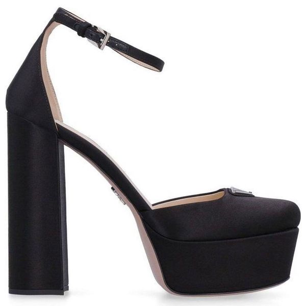 cover heel sandals designers womens dress shoes satin classic triangle buckle embellished platform heel shoe 13.0cm high heeled baotou women, Black
cover heel sandals designers womens dress shoes satin classic triangle buckle embellished platform heel shoe 13.0cm high heeled baotou women, Black