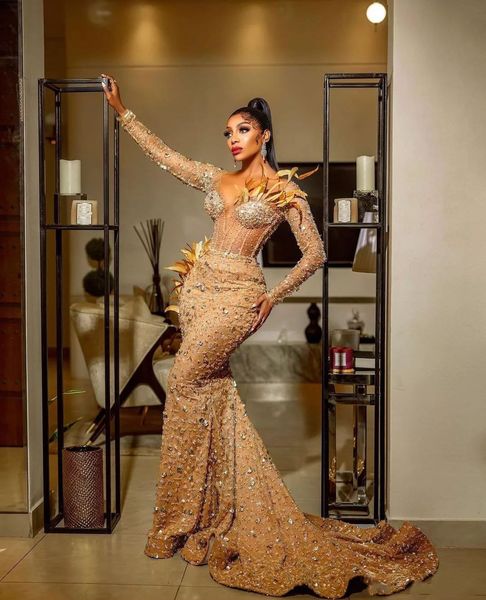 gold mermaid prom dresses long sleeves v neck feather appliques sequins floor length diamonds beaded lace hollow evening formal dresses plus, Black
gold mermaid prom dresses long sleeves v neck feather appliques sequins floor length diamonds beaded lace hollow evening formal dresses plus, Black