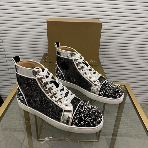 mens stylish studded shoes handcrafted real leather designer rock style red soles shoes luxury fashion womens diamond encrusted casual shoe, Red;white
mens stylish studded shoes handcrafted real leather designer rock style red soles shoes luxury fashion womens diamond encrusted casual shoe, Red;white