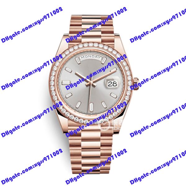 highquality men's watch 2813 automatic machine m228345 watch 40mm silver dial diamond bezel rose gold stainless steel wristwatch calend, Slivery;brown
highquality men's watch 2813 automatic machine m228345 watch 40mm silver dial diamond bezel rose gold stainless steel wristwatch calend, Slivery;brown