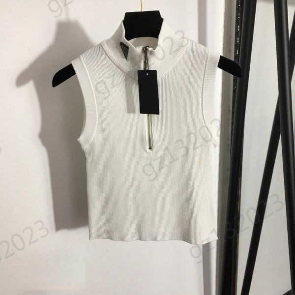 womens sweaters triangle logo decorative stand-up collar sleeveless knitted vest elastic fabric half zipper design slim knitwear fashion wom, White;black
womens sweaters triangle logo decorative stand-up collar sleeveless knitted vest elastic fabric half zipper design slim knitwear fashion wom, White;black