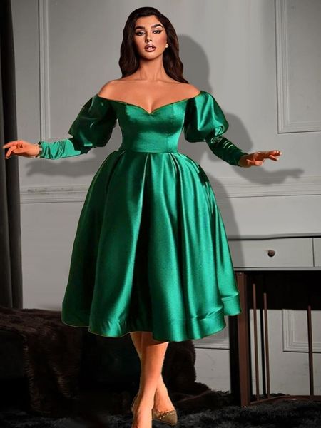 new off the shoulder a-line v-neck prom dresses women draped pleated bishop sleeve satin elegent banquet party gowns, Black
new off the shoulder a-line v-neck prom dresses women draped pleated bishop sleeve satin elegent banquet party gowns, Black