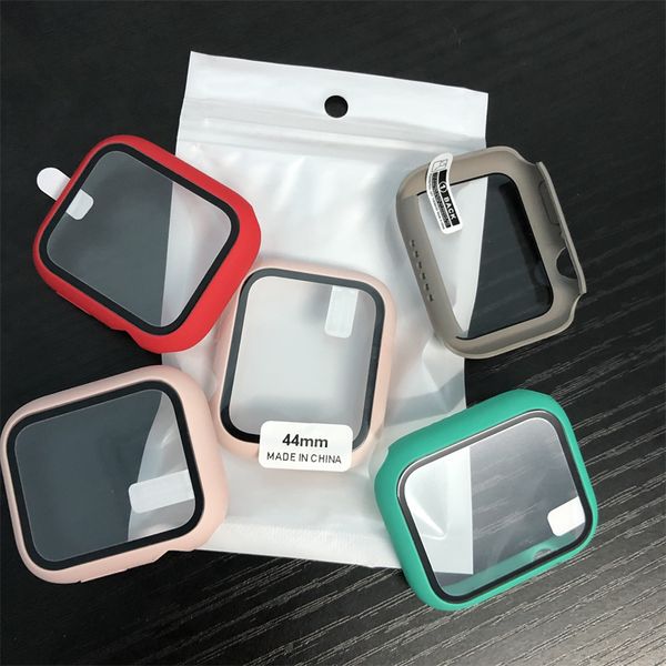 Image of Protective Case for Apple Watch iWatch Series 6 5 4 3 2 1 with Tempered Glass Shockproof Cover