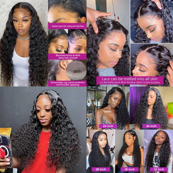 lace wigs water wave lace front human hair wigs for black women human hair 30 inch t part lace curly human hair wig deep wave frontal wig 22, Black;brown
lace wigs water wave lace front human hair wigs for black women human hair 30 inch t part lace curly human hair wig deep wave frontal wig 22, Black;brown