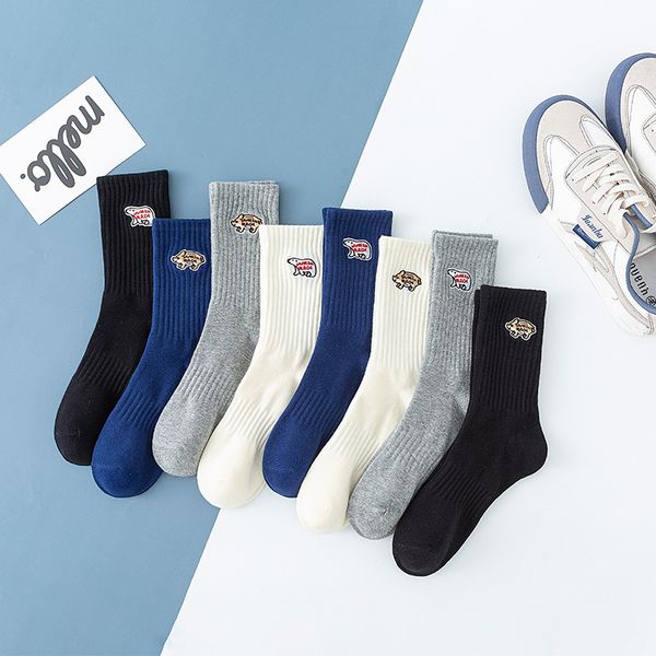 socks summer letter street cotton bottom sports medium socks, Black 
socks summer letter street cotton bottom sports medium socks, Black