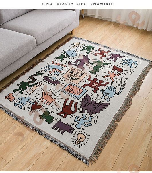 designer blankets carpets american joint trend keith haring graffiti master illustrator single sofa blanket decorative tapestry casual cover
designer blankets carpets american joint trend keith haring graffiti master illustrator single sofa blanket decorative tapestry casual cover