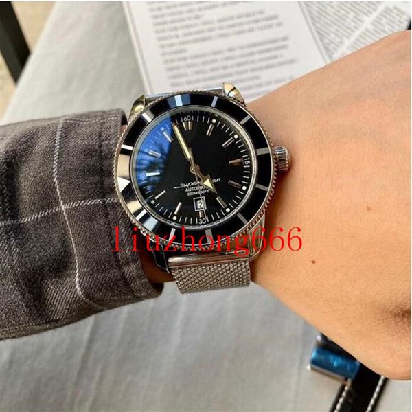 men automatic mechanical movement black sport wristwatch 44mm luxury stainless steel244f, Slivery;brown
men automatic mechanical movement black sport wristwatch 44mm luxury stainless steel244f, Slivery;brown
