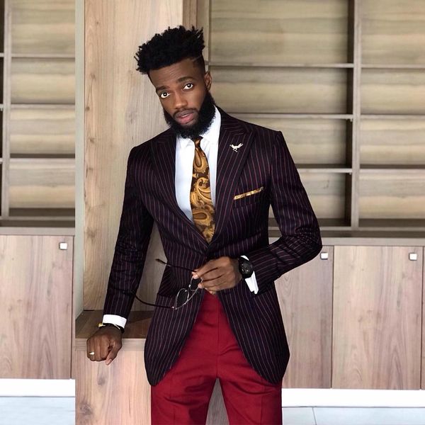 vertical stripes groomsmen wedding tuxedos slim fit mens suits 2 pieces sets blazers peaked lapel formal suit with jacket and pants, Black;gray
vertical stripes groomsmen wedding tuxedos slim fit mens suits 2 pieces sets blazers peaked lapel formal suit with jacket and pants, Black;gray