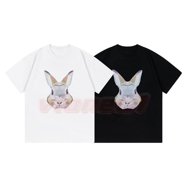 mens new summer t shirt designer womens fashion crystal rabbit tees casual loose size xs, White;black 
mens new summer t shirt designer womens fashion crystal rabbit tees casual loose size xs, White;black