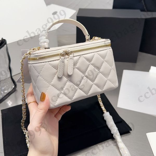 handle totes mirror vanity case cosmetic bags lambskin classic black white diamond quilted hardware chain crossbody designer large capacity
handle totes mirror vanity case cosmetic bags lambskin classic black white diamond quilted hardware chain crossbody designer large capacity