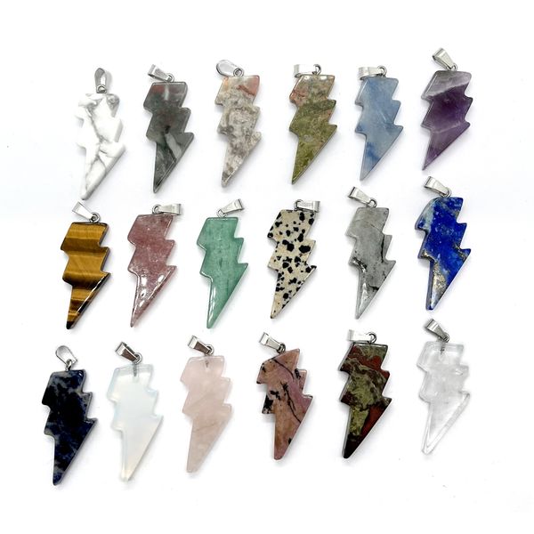 natural stone lightning shape pendant charms reiki healing quartz crystal pendants for necklaces jewelry making, Bronze;silver
natural stone lightning shape pendant charms reiki healing quartz crystal pendants for necklaces jewelry making, Bronze;silver