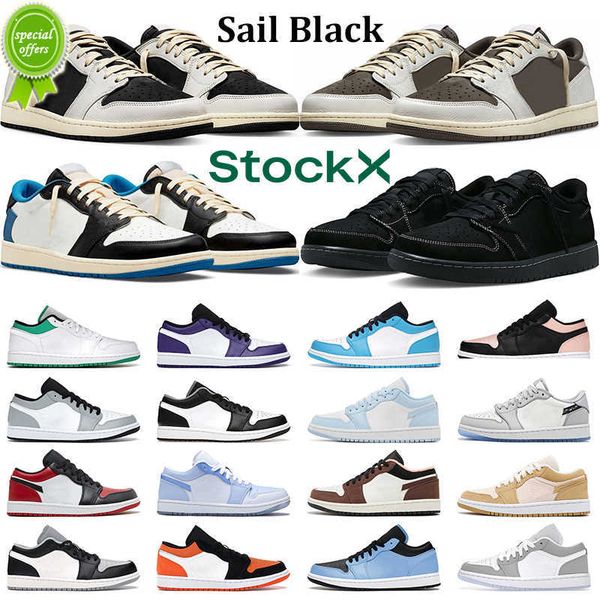 2023 basketball shoes1 low og black phantom sneakers men women 1s shoes sail olive reverse mocha ice blue unc mens trainer