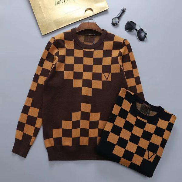 designer men's sweater light luxury autumn and winter style warm cardigan crewneck slim classic plaid knitted leggings, White;black
designer men's sweater light luxury autumn and winter style warm cardigan crewneck slim classic plaid knitted leggings, White;black