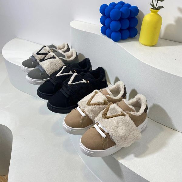 designer time out casual shoes women winter wool fur furry sneakers trainers gold embossed sole calfskin deer velvet womens warm sneaker hoo, Black
designer time out casual shoes women winter wool fur furry sneakers trainers gold embossed sole calfskin deer velvet womens warm sneaker hoo, Black