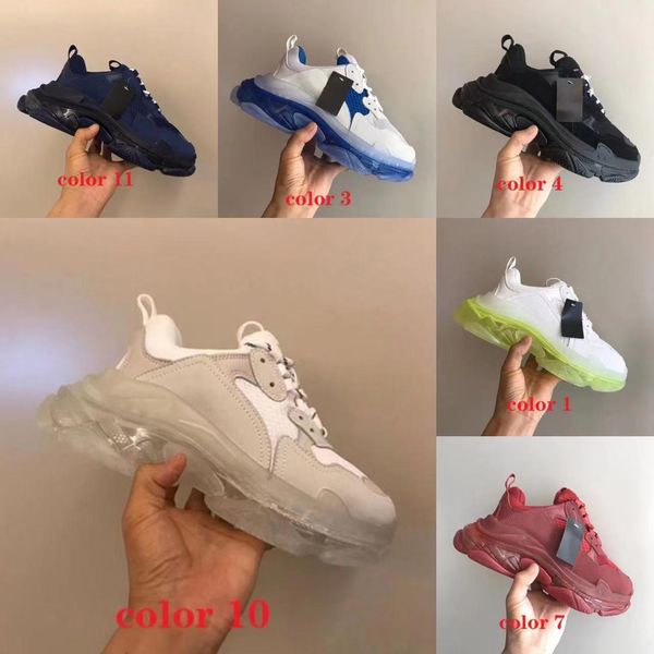 17fw luxury designer sneakers triple s shoes women men grandpa trainer vintage navy blue orange dad shoes clear bubble bottom tennis, Black
17fw luxury designer sneakers triple s shoes women men grandpa trainer vintage navy blue orange dad shoes clear bubble bottom tennis, Black