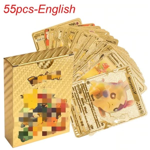 55pcs gold foil cards card game entertainment collection board game battle elf english manufacturer wholesale
55pcs gold foil cards card game entertainment collection board game battle elf english manufacturer wholesale