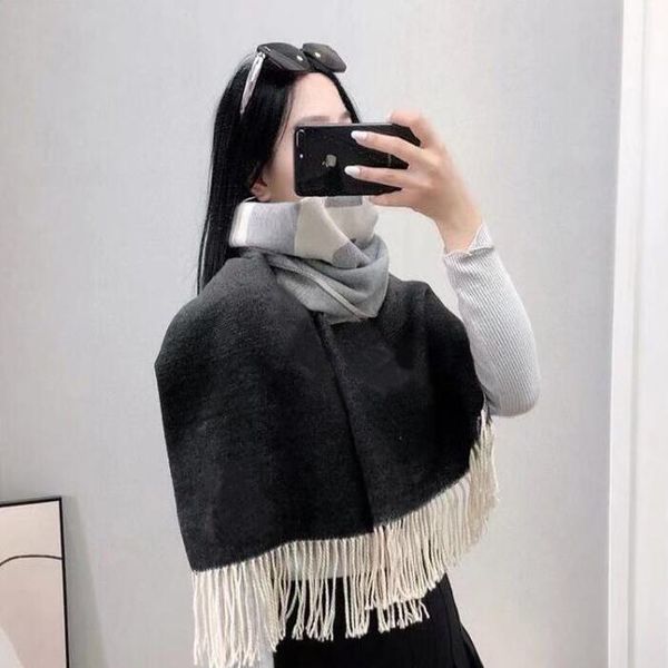 new milk tea gradient color large letter scarf for women fashion european and american double-sided cashmere tassel shawl, Blue;gray
new milk tea gradient color large letter scarf for women fashion european and american double-sided cashmere tassel shawl, Blue;gray