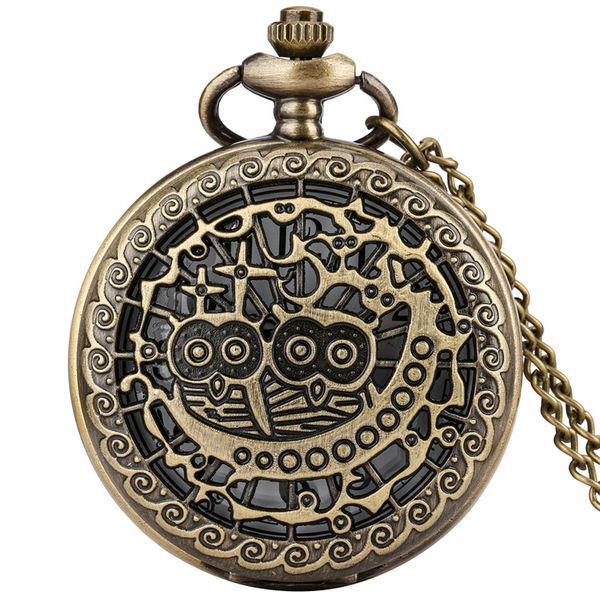 bronze watch lovely night owl hollow out cover men women quartz analog pocket watches necklace pendant chain clock, Slivery;golden
bronze watch lovely night owl hollow out cover men women quartz analog pocket watches necklace pendant chain clock, Slivery;golden