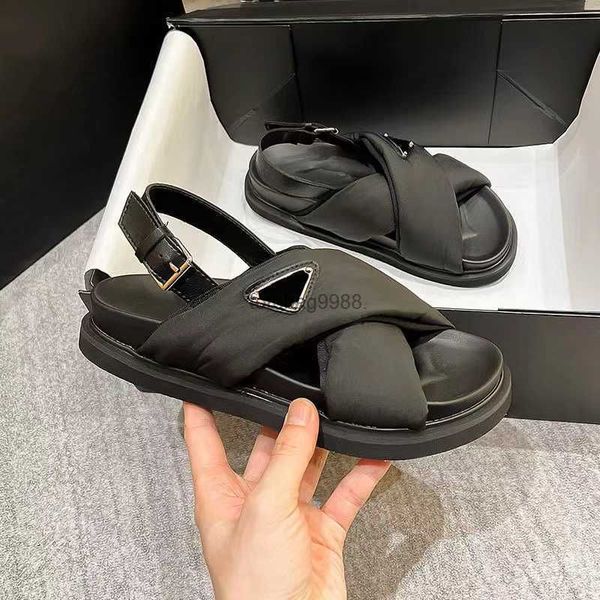 2022 new nylon sandals padded and quilted upper expanded rubber sole rubber designer platform women sandal size 35-41 high quality, Black
2022 new nylon sandals padded and quilted upper expanded rubber sole rubber designer platform women sandal size 35-41 high quality, Black
