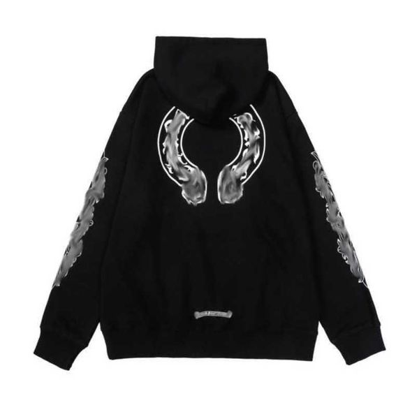men's fashion sweatshirts luxury jackets ch hoodies men women designer boy sanskrit print sweater zipper hooded cross pullover hoodie c, Black 
men's fashion sweatshirts luxury jackets ch hoodies men women designer boy sanskrit print sweater zipper hooded cross pullover hoodie c, Black