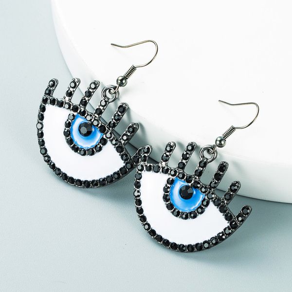 s3386 fashion jewelry enamel evil eye dangle earrings for women black rhinestone blue eyes earrings, Silver
s3386 fashion jewelry enamel evil eye dangle earrings for women black rhinestone blue eyes earrings, Silver