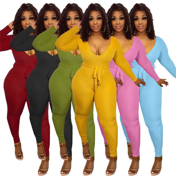ribbed jumpsuits women fall winter clothes deep v one-pieces bodysuits sheath belts rompers pants elastic bodycon overalls wholesale 8785, Black;white
ribbed jumpsuits women fall winter clothes deep v one-pieces bodysuits sheath belts rompers pants elastic bodycon overalls wholesale 8785, Black;white