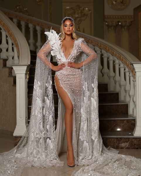luxury evening dresses long sleeves capes v neck hollow 3d lace feather pearls appliques sequins beaded floor length side slit plus size pro, Black;red
luxury evening dresses long sleeves capes v neck hollow 3d lace feather pearls appliques sequins beaded floor length side slit plus size pro, Black;red