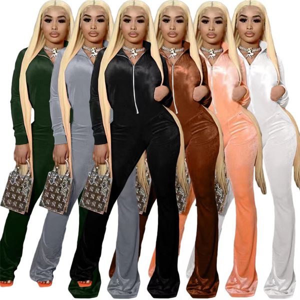 2023 women jumpsuits velvet stand collar overalls bodycon casual long sleeve rompers flare pants wholesale fall winter one-pieces outfit 882, Black;white
2023 women jumpsuits velvet stand collar overalls bodycon casual long sleeve rompers flare pants wholesale fall winter one-pieces outfit 882, Black;white