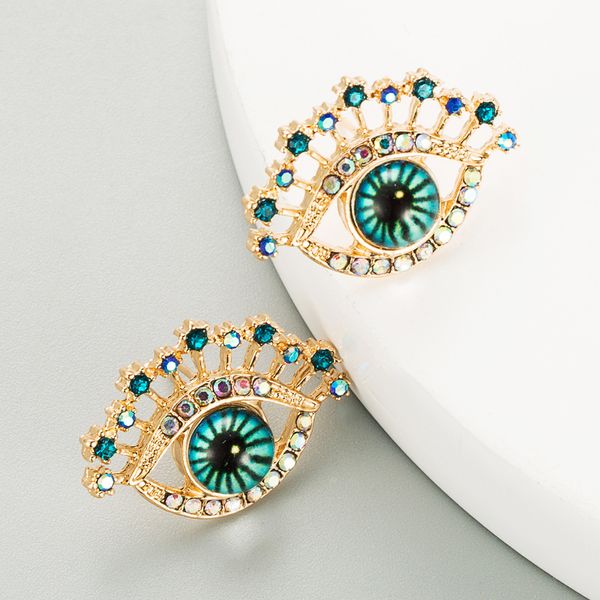 s3384 fashion jewelry evil eye stud earrings for women colorful rhinestone blue eyes earrings, Golden;silver
s3384 fashion jewelry evil eye stud earrings for women colorful rhinestone blue eyes earrings, Golden;silver