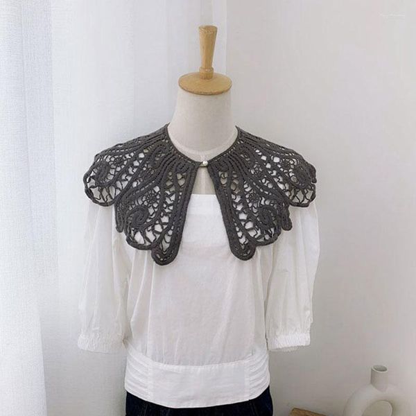 scarves sweet pearl lace shawl women all-match cotton winter hollow korean style fake collar clothing accessories, Blue;gray
scarves sweet pearl lace shawl women all-match cotton winter hollow korean style fake collar clothing accessories, Blue;gray