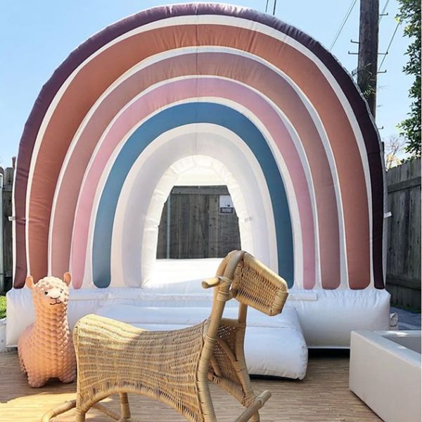 pastel rainbow bounce house inflatable toddler amusement park white mini bouncer castle for kids included blower
pastel rainbow bounce house inflatable toddler amusement park white mini bouncer castle for kids included blower