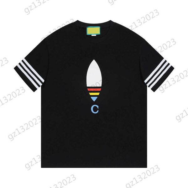women shirt t-shirts brand classic logo printing co-branded short sleeves t-shirt contrasting color stripes style designer womens clothes, White
women shirt t-shirts brand classic logo printing co-branded short sleeves t-shirt contrasting color stripes style designer womens clothes, White