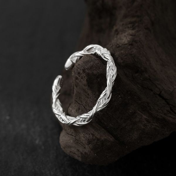 luxury 925 sterling silver twisted ring for women vintage adjustable geometry braided shape finger rings female valentines gift
luxury 925 sterling silver twisted ring for women vintage adjustable geometry braided shape finger rings female valentines gift
