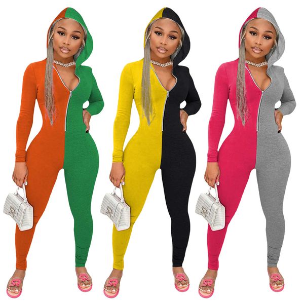 2023 hooded jumpsuits women one-pieces outfit clothes casual patchwork romper pants streetwear long sleeve overalls wholesale fall winter cl, Black;white
2023 hooded jumpsuits women one-pieces outfit clothes casual patchwork romper pants streetwear long sleeve overalls wholesale fall winter cl, Black;white