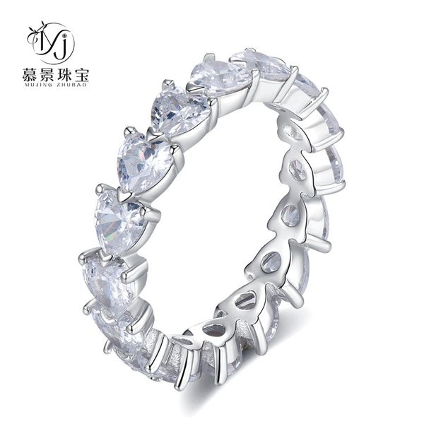 wedding accessories pure silver engagement rings fadeless full circle heart diamond birdal ring proposal ring no fading ladies jewelry r054, White
wedding accessories pure silver engagement rings fadeless full circle heart diamond birdal ring proposal ring no fading ladies jewelry r054, White
