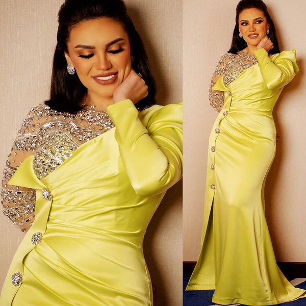 2023 arabic aso ebi yellow mermaid prom dresses beaded crystals evening formal party second reception birthday engagement gowns dress zj733, Black
2023 arabic aso ebi yellow mermaid prom dresses beaded crystals evening formal party second reception birthday engagement gowns dress zj733, Black