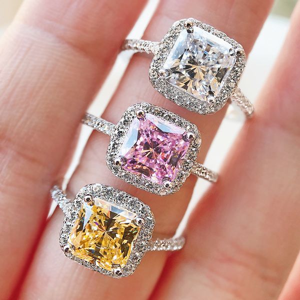wedding accessories pure silver engagement rings fadeless couple square diamonds birdal ring proposal ring no fading ladies jewelry r125, White
wedding accessories pure silver engagement rings fadeless couple square diamonds birdal ring proposal ring no fading ladies jewelry r125, White