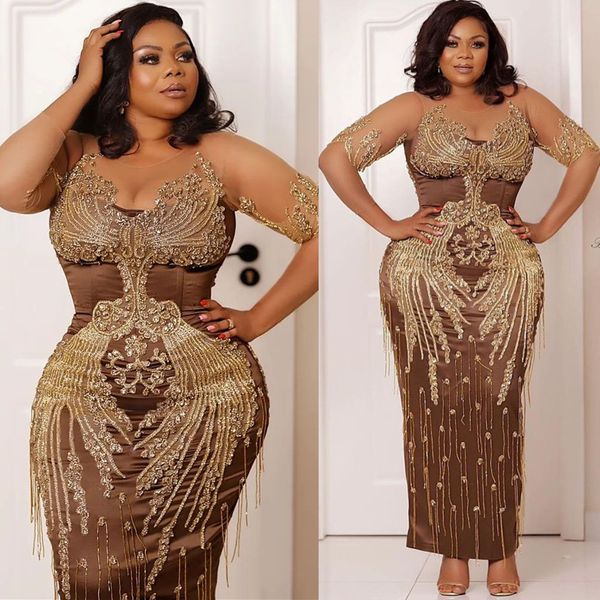 2023 arabic aso ebi brown luxurious prom dresses lace beaded crystals evening formal party second reception birthday engagement gowns dress, Black
2023 arabic aso ebi brown luxurious prom dresses lace beaded crystals evening formal party second reception birthday engagement gowns dress, Black