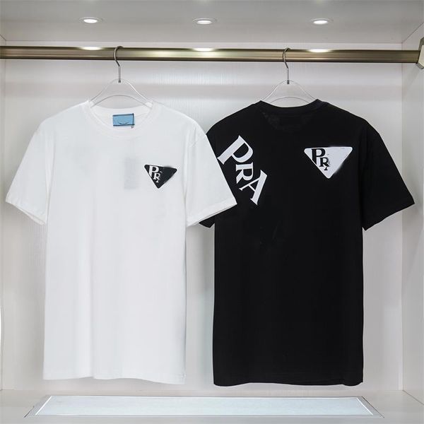 2023 summer and autumn new pra digital alphabet print crewneck t-shirt men's and women's cotton short sleeve loose pullover top, White;black
2023 summer and autumn new pra digital alphabet print crewneck t-shirt men's and women's cotton short sleeve loose pullover top, White;black