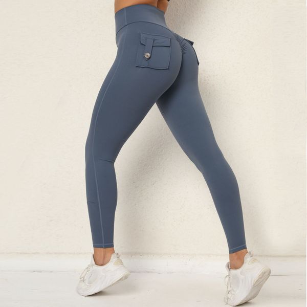 ladies leggings yoga pants pocket button yoga pants 14 color sports trousers high waist tight fitting buttock lift elastic force quick-dry p, Black
ladies leggings yoga pants pocket button yoga pants 14 color sports trousers high waist tight fitting buttock lift elastic force quick-dry p, Black