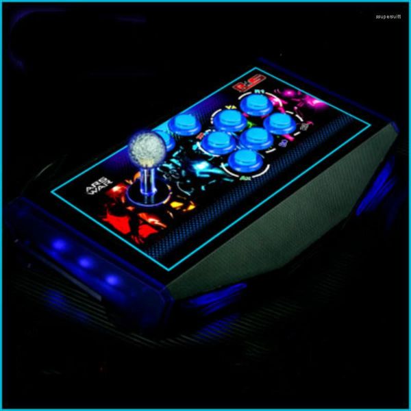 Image of Game Controllers Cdragon Arcade Joystick Gamepad Console Controller Fighting Stick No Delay Video LED USB Retro