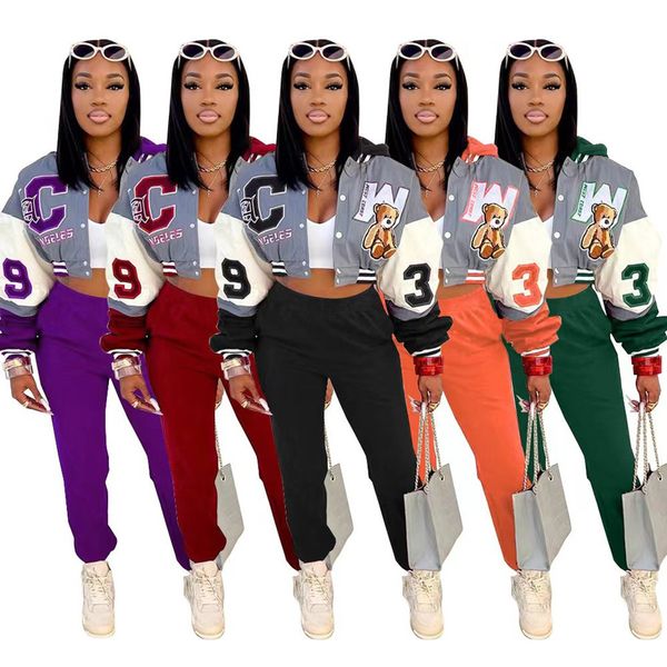 2023 fall women tracksuits casual hooded 2 piece set patchwork letter print baseball jacket pants suit long sleeve ladies outfits wholesale, Gray
2023 fall women tracksuits casual hooded 2 piece set patchwork letter print baseball jacket pants suit long sleeve ladies outfits wholesale, Gray