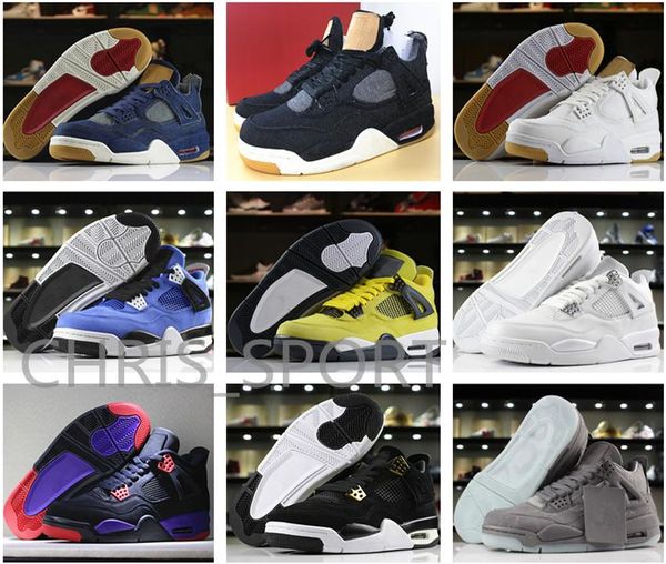 4 cool black grey denim black/white/blue basketball shoes encore lightning pure money raptors royalty men 4s sneakers with box
4 cool black grey denim black/white/blue basketball shoes encore lightning pure money raptors royalty men 4s sneakers with box