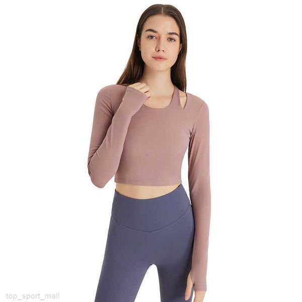 l-214 yoga clothes hangs neck sweatshirt soft against skin tee long sleeve shirts elastic quick dry t-shirts with removable cups slim
l-214 yoga clothes hangs neck sweatshirt soft against skin tee long sleeve shirts elastic quick dry t-shirts with removable cups slim