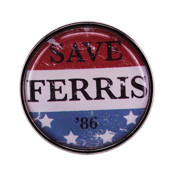 1986 film ferris buellers day off brooch save ferris 86 enamel pin retro poster art button badge, Blue
1986 film ferris buellers day off brooch save ferris 86 enamel pin retro poster art button badge, Blue