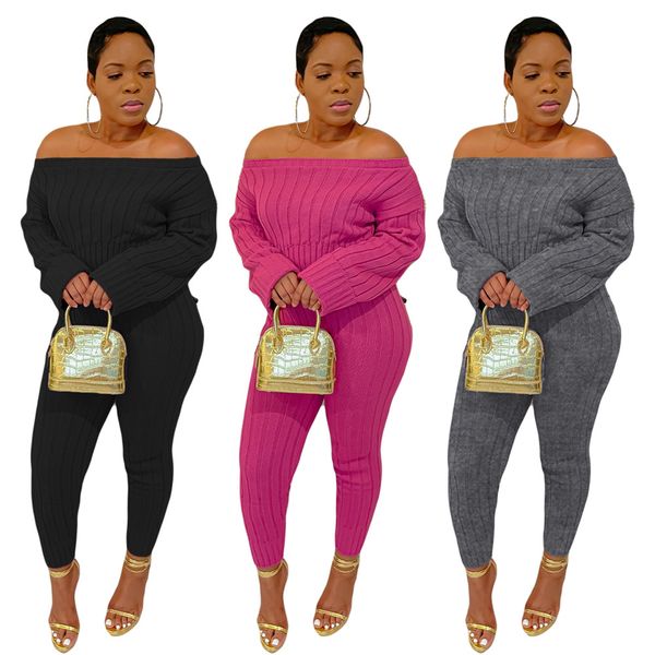 2023 fall winter woolen tracksuits women matching sets women elegant knitting 2 piece set solid off shoulder sweater pants knit suits wholes, Gray
2023 fall winter woolen tracksuits women matching sets women elegant knitting 2 piece set solid off shoulder sweater pants knit suits wholes, Gray