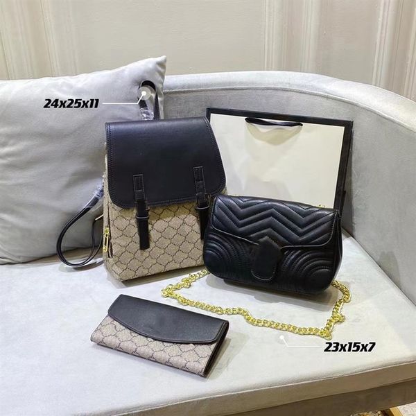 3pc luxurys designer ladies fashion handbag messenger shoulder bag combination classic caviar capacity portable backpack suitable263i
3pc luxurys designer ladies fashion handbag messenger shoulder bag combination classic caviar capacity portable backpack suitable263i