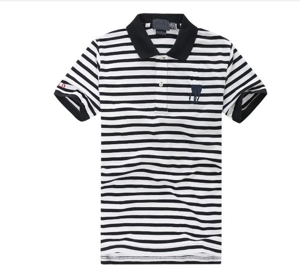 men's polo striped letter short sleeve t-shirt shirt 100% cotton lapel fashion korean summer embroidered wear, White;black
men's polo striped letter short sleeve t-shirt shirt 100% cotton lapel fashion korean summer embroidered wear, White;black