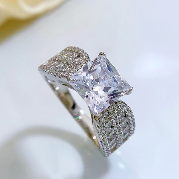 wedding accessories pure silver engagement rings fadeless width diamond birdal ring proposal ring no fading ladies jewelry r001, White
wedding accessories pure silver engagement rings fadeless width diamond birdal ring proposal ring no fading ladies jewelry r001, White